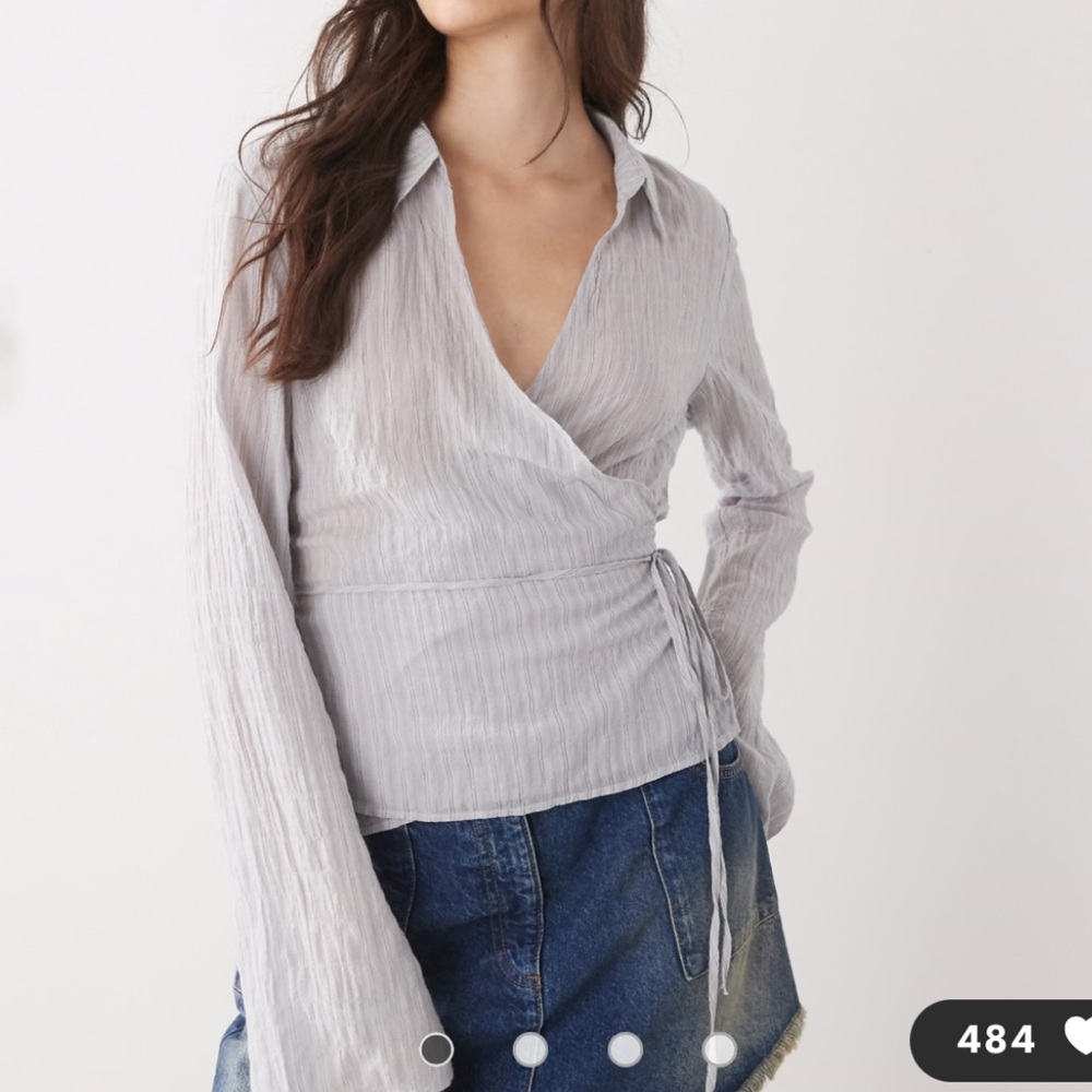 ASOS Weekday structured wrap shirt